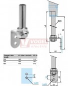 XVMZ02T konzola L + 100mm Al trubka průměr 20mm, montáž na stěnu