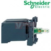ZB5AV5D6  Polosestava objímky s trafem, LED s paticí Ba9s, 400V-50Hz, modrá, šroubové svorky