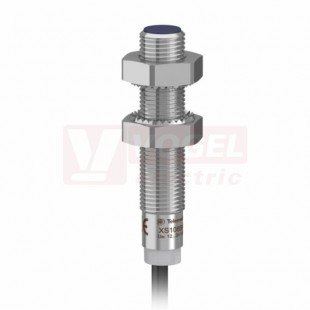 XS108BLPAL5 Indukční čidlo M8, PNP/NO, 12..24VDC, mosaz, Sn=1,5mm, délka těla 42mm, kabel 5m, stíněný, IP67