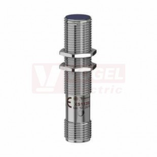 XS112BLPAM12 Indukční čidlo M12/4pin, PNP/NO, 12..24VDC, mosaz, Sn=2mm, délka těla 53mm, stíněný, IP67