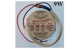 Zdroj napájecí 230V/12VDC  0,75A (9W)  NZ-12V- 9W "puk", průměr 47mm/v=18mm, IP20