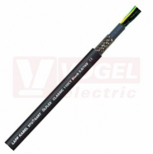 Ölflex Classic 110 CY BLACK 0,6/1kV 18G   1,5 kabel stíněný, černý plášť z PVC, čísl.žíly se ze/žl (1121324)