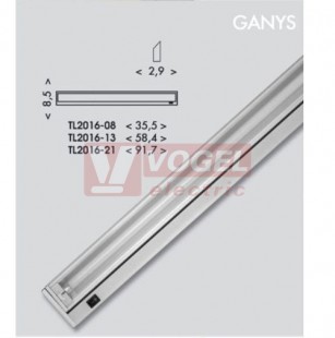 Svítidlo 1x   8W TL2016-08 GANYS G5 IP20, pod kuchyňskou linku CHROM