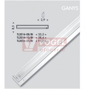 Svítidlo 1x   8W TL2016-08/BI GANYS G5 IP20, pod kuchyňskou linku BÍ