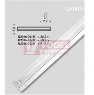 Svítidlo 1x  13W TL2016-13/BI GANYS G5 IP20, pod kuchyňskou linku BÍ
