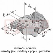 KA14.020 řetězové zakončení (s otvory), pro vnitřní š=20mm, plast, pro řetěz MP 14, MP 15(MR-014000005200)