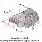 KA14.020 řetězové zakončení (s čepy), pro vnitřní š=20mm, plast, pro řetěz MP 14, MP 15 (MR-014000005300)