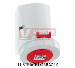 Zásuvka nástěnná 5P  63A 400V 6h IP67 Quick-Connect, bezšroubové svorky