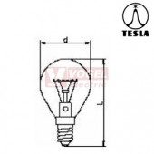 Žárovka E14  25W/240V ilum. mat TES-LAMP 3227  DOPRODEJ !!!