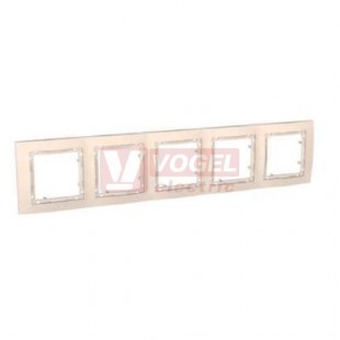 MGU401025 Unica Colors - Krycí rámeček bez dekorativního rámečku pětinásobný, Marfil