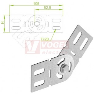 Spojka žlabu  50 LGJH50, otočná L=130mm ,tl.1,0mm (152400)