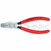 LK-D 0525 9761145A KNIPEX Lisovací kleště na dutinky s izolací i bez izolace pro průřezy 0,25-2,5mm2, tvar lisu kosočtverec, economy, délka kleští 140mm