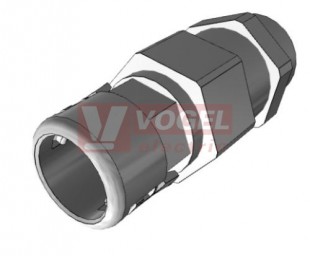 PG 21 vývodka PAGOG-23P21ZA, přímá, šedá, s vnějším závitem, IP54, PA6 + těs.výv.kabelu, pro chráničku NW23