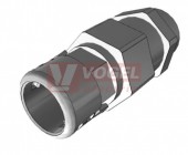 PG 21 vývodka PAGOG-23P21ZA, přímá, šedá, s vnějším závitem, IP54, PA6 + těs.výv.kabelu, pro chráničku NW23