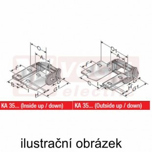KA 3508 řetězové zakončení (s otvory), pro vnitřní š= 62-150mm, pro řetěz MP 35, pozink.(MR-0350000054)