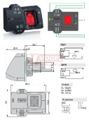 XB5S1B2L2  snímač otisku prstů, PNP, bistabilní, 20-30VDC, kabel 2m