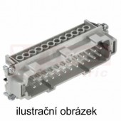 Konektor  24pin V 16A/500V H-BE24 SS DR, ochranný plíšek, šroubový, č.25-48 (10204000)