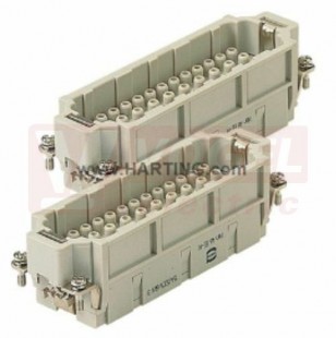 09320463011 Han EE konektor 46pin, V, 16A/500V, vel.48B, č.47-92, Crimp., 0,14-4mm2, (krimp. kontakty obj. zvlášť)