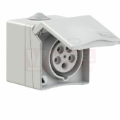 Zásuvka nástěnná 5P  32A 400V IP44 6h PCE 875-6gv barva bílá designová verze