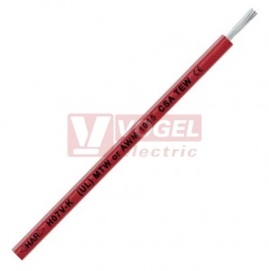 H07V-K 1x12AWG (4mm2) rudý, vodič jednožilový Cu, MULTI-STANDARD SC 2.1 aprobace UL (MTW), CSA (TEW), HAR (4160604)