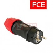 Vidlice gumová 05622-s 250V/16A, IP44, max.3x2,5mm2, přímá (celogumové prov.) externí uchycení kabelu "TOP>> NAHRADIT NA PCE PC-05721-s