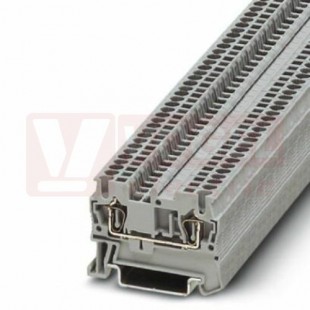 ST 1,5 svorka řadová, průchozí, pružinová, šedá, 17,5A, š=4,2mm (3031076)