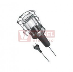 Svítidlo 1x  60W přenoska TECHNIC C, (TLC-60/b) bez.přív.kabelu, 230V, 60W, E27, IP40, skl.kryt, kov.košík s hákem