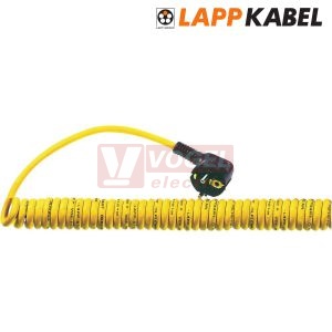 ÖLFLEX SPIRAL 540 P 3G1,5/1000 + SWSTKR kabel spirální 1000/3500mm, PUR žlutý, volný konec 200 s úhl.vidlicí Schuko+600mm