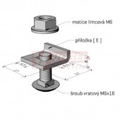 Spojka víka ke žlabu SVM 1 "GZ" galvanický zinek - pro víka - M2 (ARK - 213085)