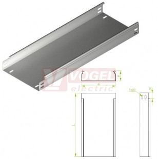 Žlab plný šxv  50x 50 KBL50H50/3, tl.0,7mm (152005)