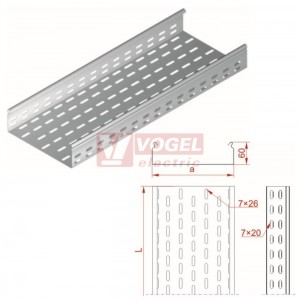 Žlab perf šxv 200x 60 KCP200H60/3 N, š200xv 60mm, tl.1,5mm (161420)