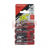 Baterie  1,50 V R6   tužková, zinkochlorid BC Extra Power, shrink/4ks (vel.AA)