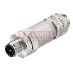 SAISM-5/6S M12 5P A-COD konektor M12/5pin/vidl/přímý, metalický, šroubové připojení, pro montáž, vývod Pg7 (1191030000)