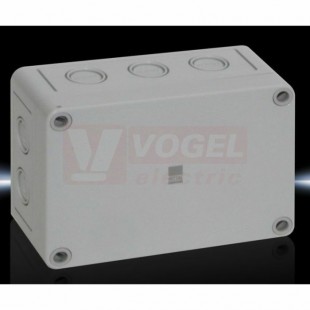 PK9508.050 (BAL) Svorkovnicová skříňka, s neprůhl.víkem, IP66, IK08, polykarbonát, metrické předlisovaný otvory, š130xv94xh57mm, RAL7035 (bal=4ks)
