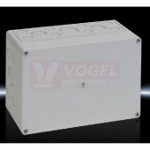PK9521.050 Svorkovnicová skříňka, s neprůhl.víkem, IP66, IK08, polykarbonát, metrické předlisovaný otvory, š254xv180xh111mm, RAL7035