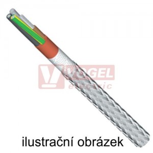 SiHF/GL-P  4x 0,75 kabel silikonový s ocelovým opletem, teploty od -60°C do +180°C