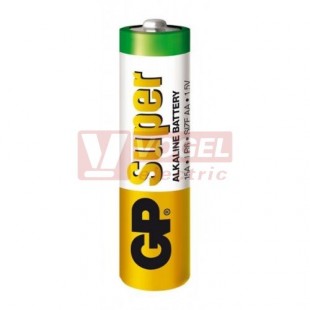 Baterie  1,50 V LR6 tužková alkalická, GP Super Alkaline, shrink/2ks (vel.AA)