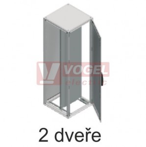 NSYSF2012802DP skříň pro řadovou montáž SF, s mont.panelem, 2-dv., všh 2000x1200x800mm, IP55, RAL7035, bez kabelového dna