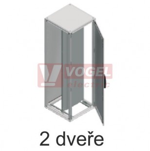 NSYSF2012502DP skříň pro řadovou montáž SF, s mont.panelem, 2-dv., všh 2000x1200x500mm, IP55, RAL7035, bez kabelového dna