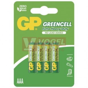 Baterie  1,50 V R03  mikro zinkochloridová, GP blistr/4ks