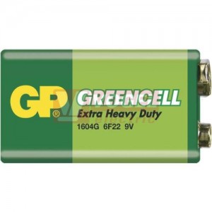 Baterie  9,00 V 6F22 zinkochloridová, GP shrink/1ks