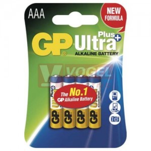 Baterie  1,50 V LR03 mikro alkalická, AAA, GP Ultra+ blistr/4ks