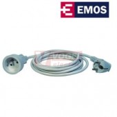 Prodlužovák  1 zás.  1,5m EMOS (P0111) bílý 3x1mm2 H05VV-F, 10A/250V, PVC, max.zátěž 2300W, dětské clonky