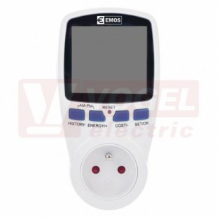 WATTMETR FHT 9999  měřič spotřeby el.energie, 16A/230VAC, 3680W (P5801)