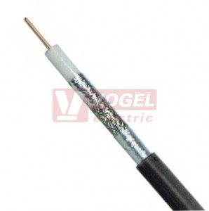 Kabel koaxiální 75 Ohm CB113UV cívka 100m, černý, PVC UV odolné, průměr 6,8mm  (S5265)