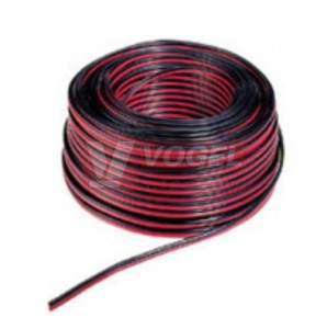 CYH 2x0,15mm2 dvojlinka černá/červená (černá s červeným pruhem) (S8130)