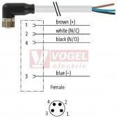 7000-08101-2210150 konektor M8/4-pin/zás/úhlový - kabel ŠE PUR/PVC 4x0,25mm2 L=1,5m - volný konec