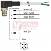 7000-12101-2240300 konektor M12/4-pin/vidl/úhlový - kabel ŠE PUR/PVC 4x0,34mm2 L=3,0m - volný konec