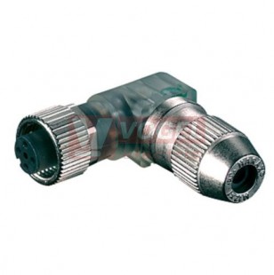 7000-12671-0000000 konektor M12/3-pin/2xLED/zás/úhlový, 3x0,5mm2, zařezávací svorky, plastový, průměr kabelu 4-5,1mm