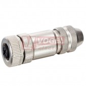 7000-13381-0000000 konektor M12/5-pin/zás/úhlový, 5x0,75mm2, šroubové svorky, kovový stíněný, průměr kabelu 4-6mm